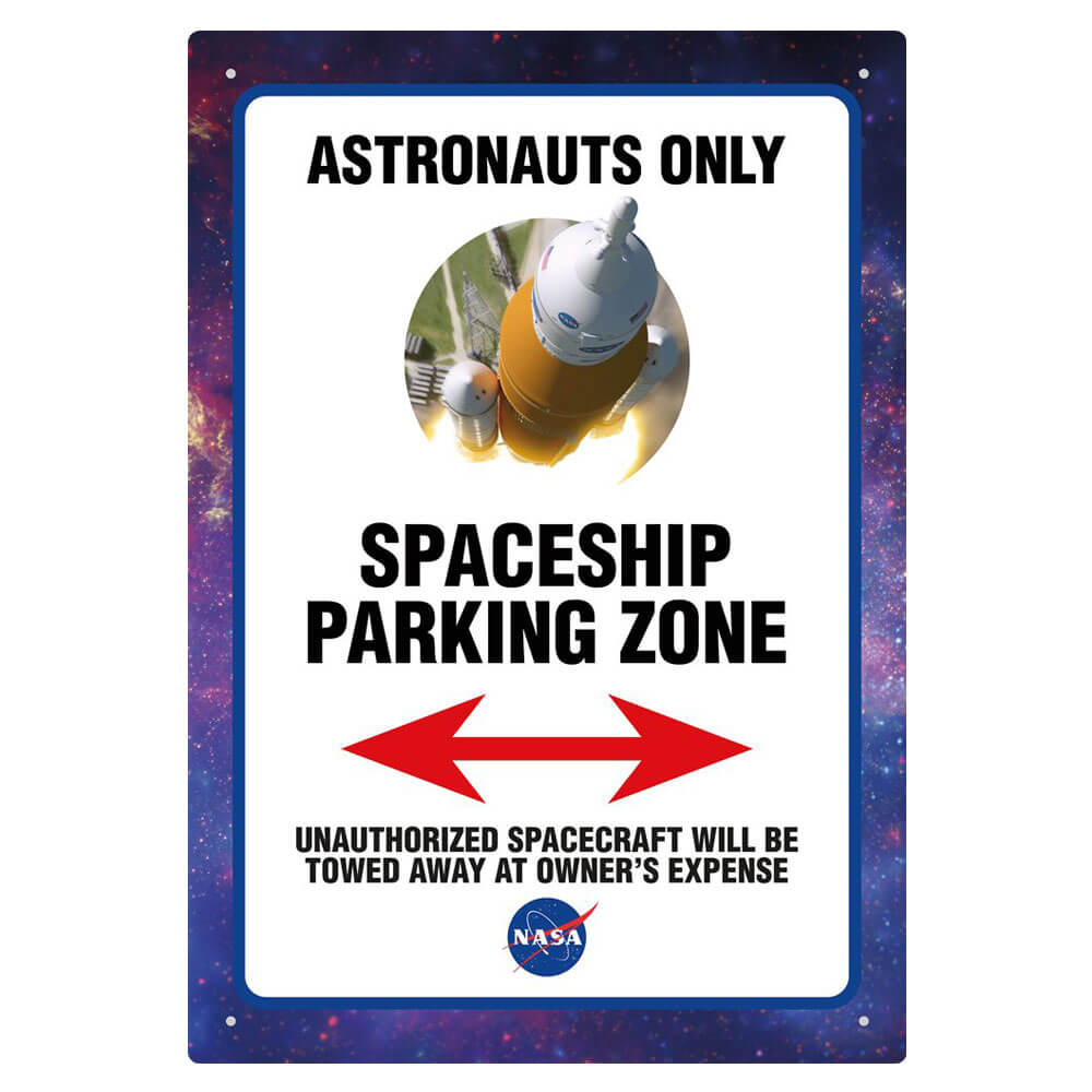 NASA Parking Tin Sign